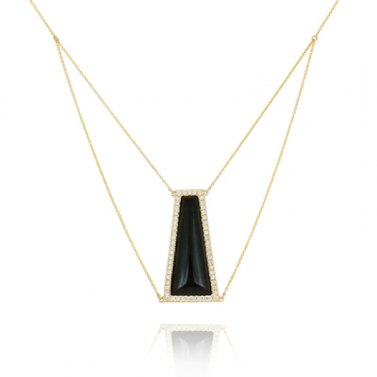 Doves Gatsby Black Onyx Necklace 