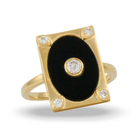 Doves Gatsby Black Onyx Ring 