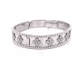 HINGED DIAMOND BANGLE WITH FLOWER DESIGN