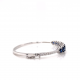 OVAL SAPPHIRE & HALO DIAMOND BANGLE