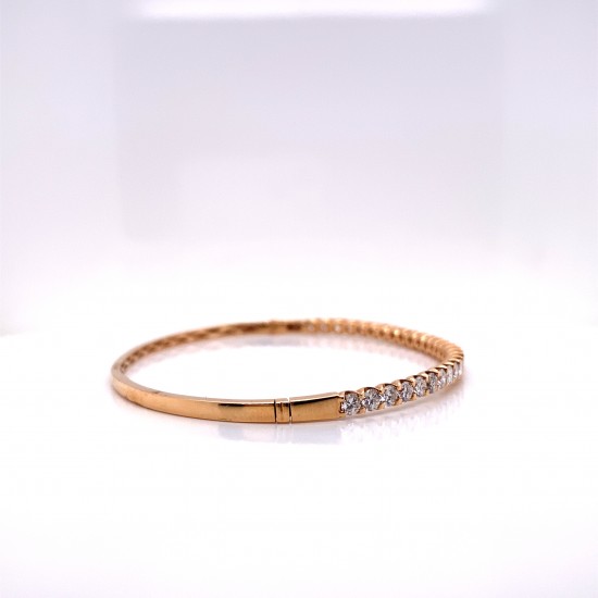 HALF WAY DIAMOND BANGLE