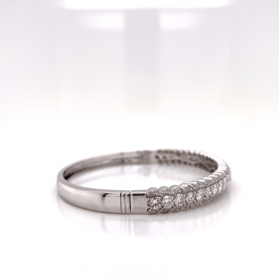 HALF WAY HINGED DIAMOND BANGLE