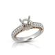 Two Tone Semi-Mount Diamond Ring