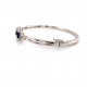 TRI-OVAL CUT SAPPHIRE DIAMOND BANGLE