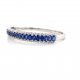 SAPPHIRE & HALO DIAMOND BANGLE